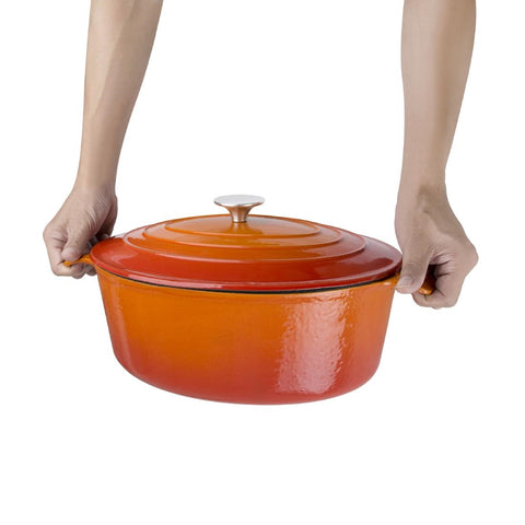 Vogue Orange Oval Casserole Dish 6Ltr - GH312