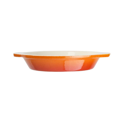 Vogue Orange Round Cast Iron Gratin Dish 400ml - GH316