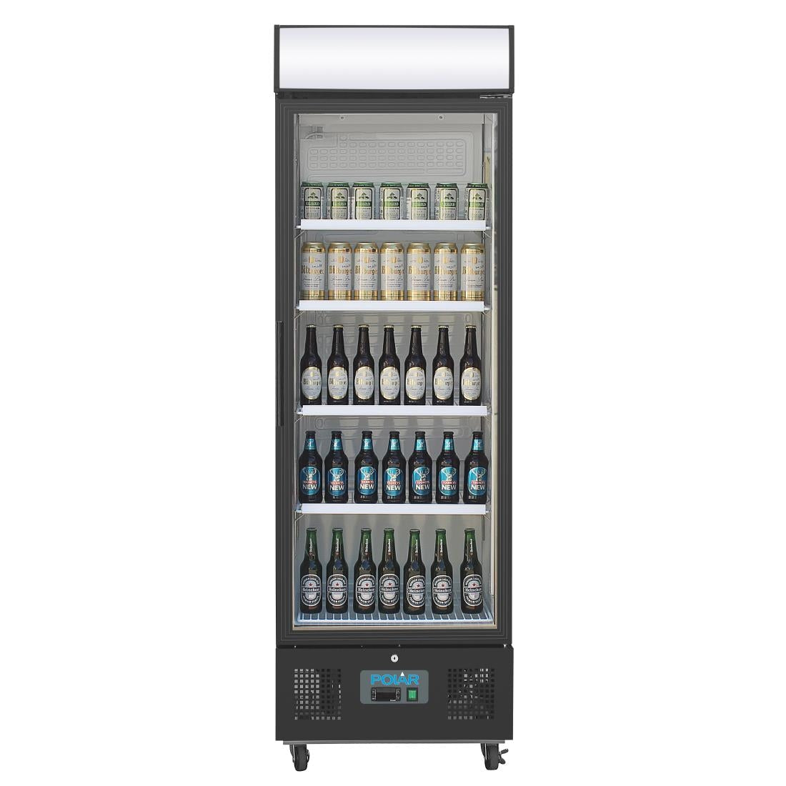 Polar G-Series Upright Display Fridge 368Ltr Black