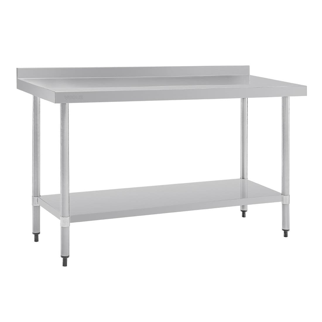 Vogue Stainless Steel Table with Splashback 1500mm - GJ508