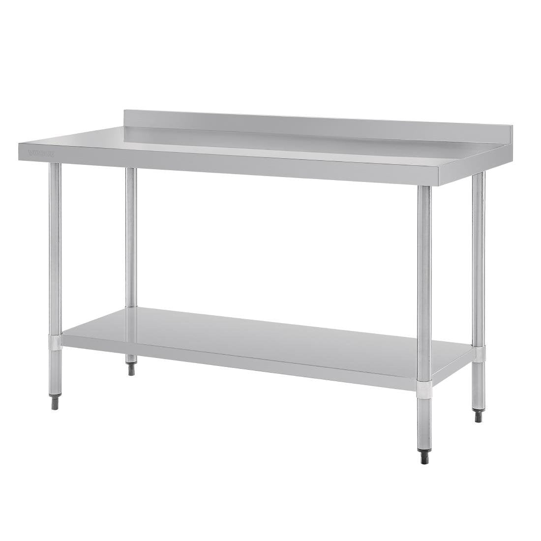 Vogue Stainless Steel Table with Splashback 1500mm - GJ508