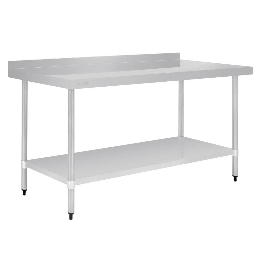 Vogue Stainless Steel Table with Splashback 1800mm - GJ509