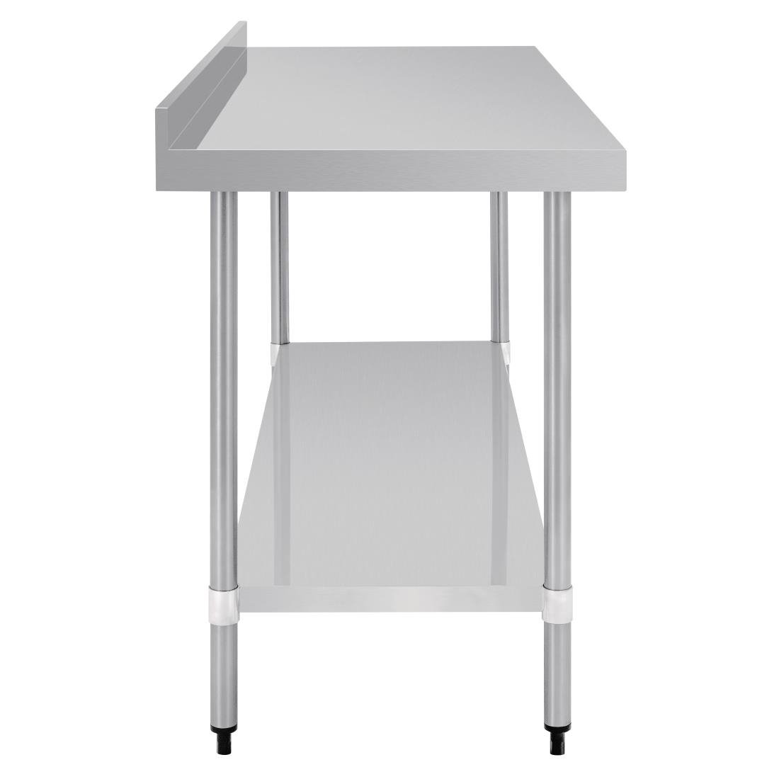 Vogue Stainless Steel Table with Splashback 1800mm - GJ509