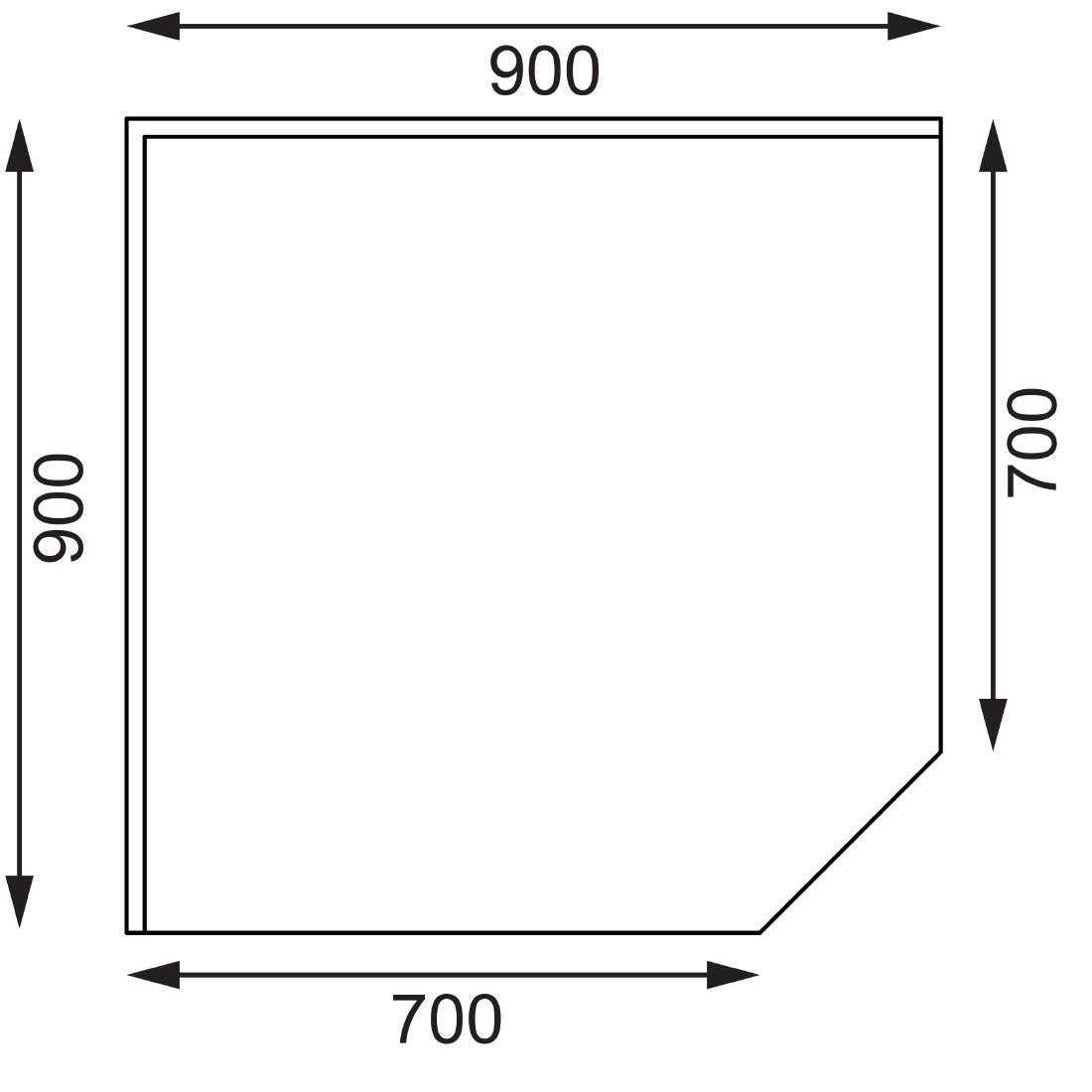 Vogue Stainless Steel Corner Table 700mm - GL278