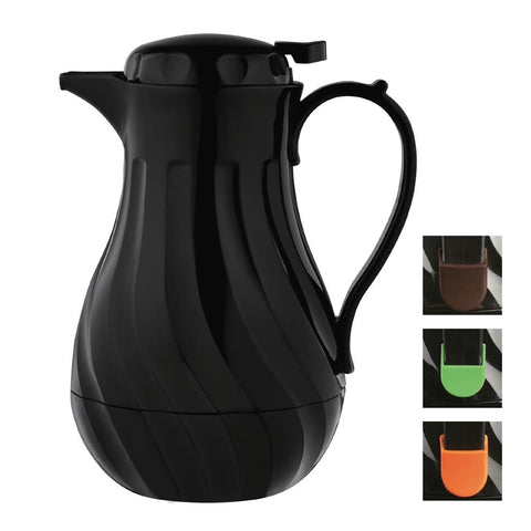 Olympia Insulated Swirl Jug Black 2Ltr - GL970