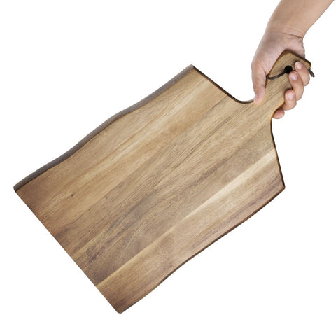 Olympia Acacia Wavy Handled Wooden Board Large - GM264