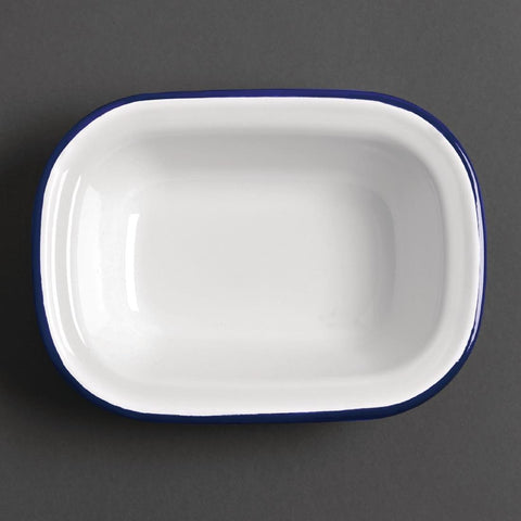 Olympia Enamel Pie Dish Rectangular 180x135mm - GM511