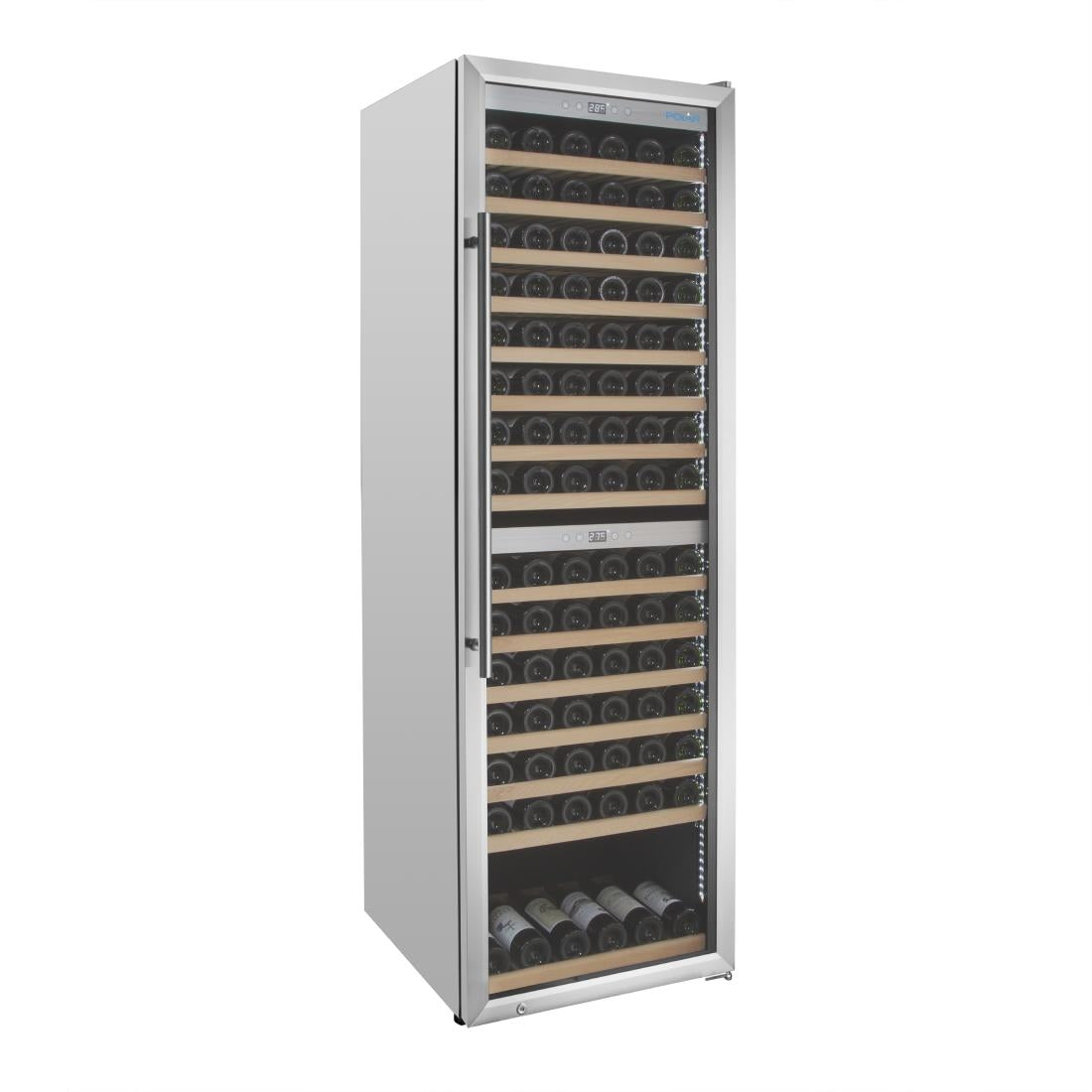 Polar G-Series Dual Zone Wine Fridge Stainless Steel - 180 Bottle - GM629-A