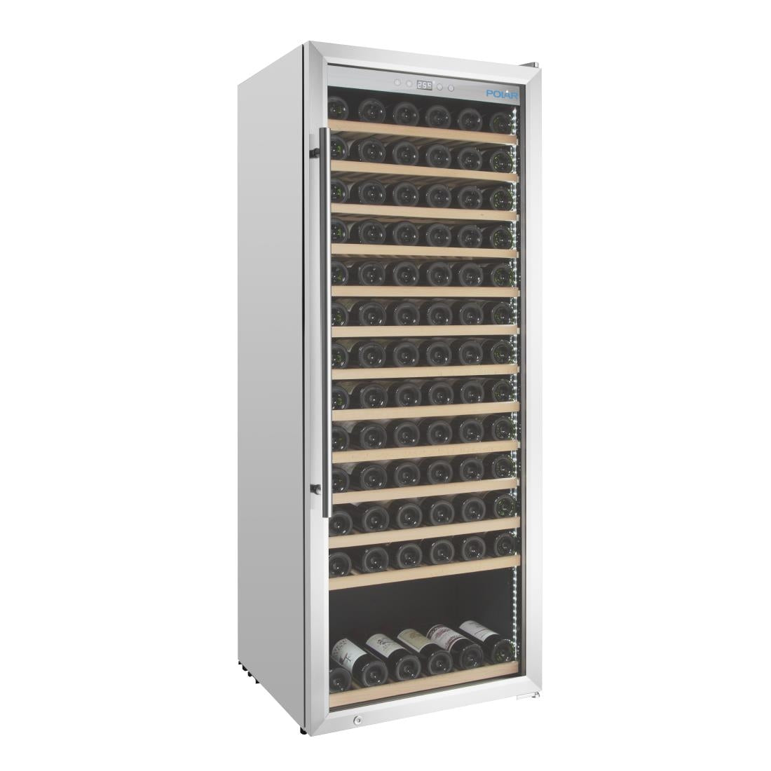 Polar G-Series Single Zone Wine Fridge Stainless Steel 137 bottles