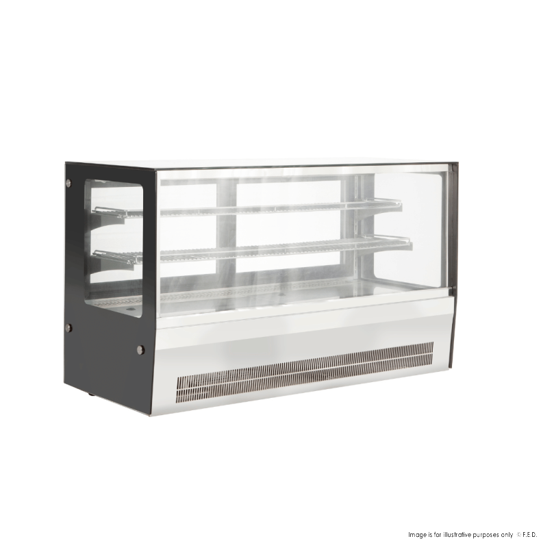 2NDs: Bonvue Counter top square 2 Shelves Glass cold food display - GN-1200RT-VIC524