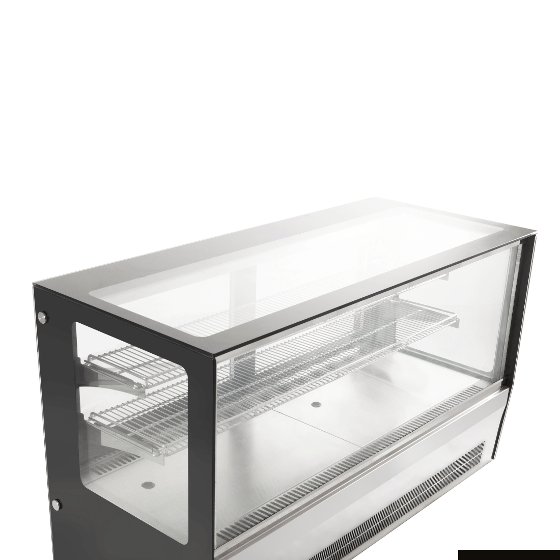 Bonvue Counter Top Square 2 Shelves Glass Cold Food Display GN-1200RT