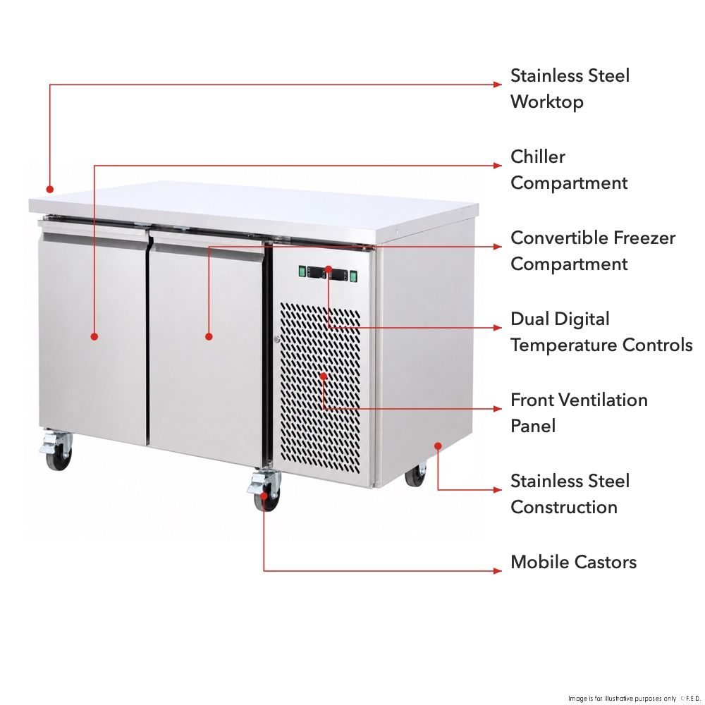 Thermaster Dual-Temperature GN Counter Refrigerator - GN2100DT