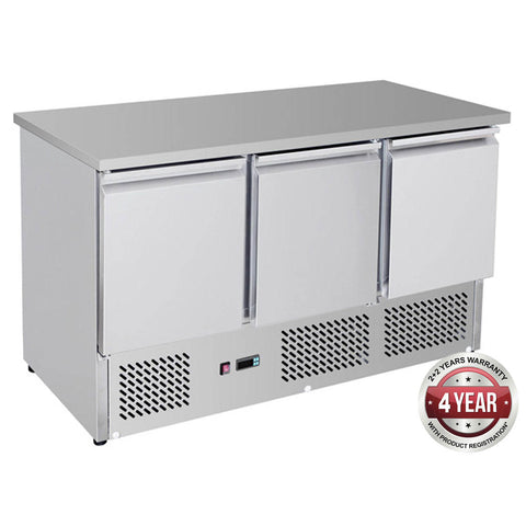 Thermaster Three Door Compact Workbench Fridge GNS1300B