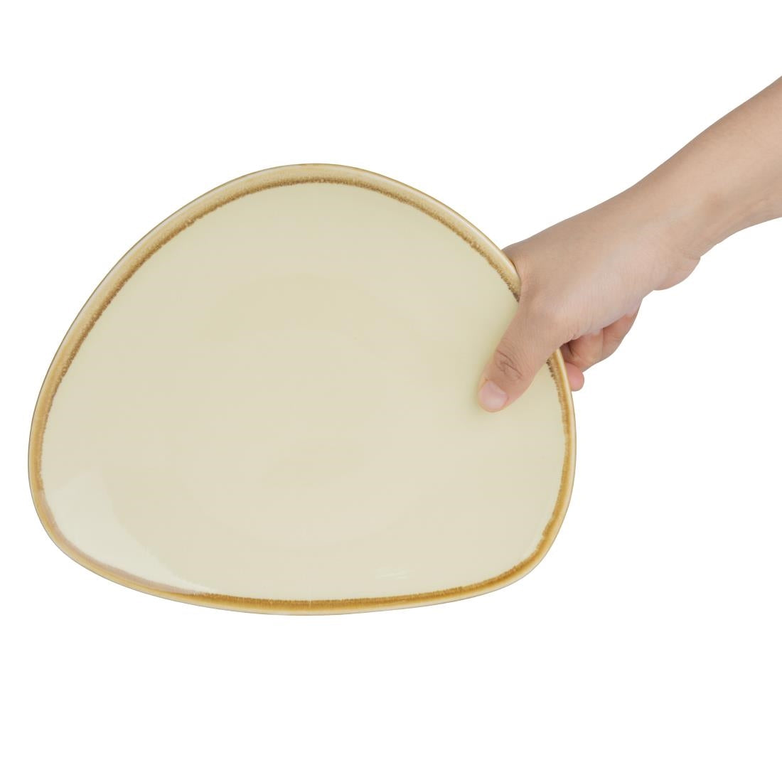 Olympia Kiln Triangular Plate Sandstone 230mm - GP326