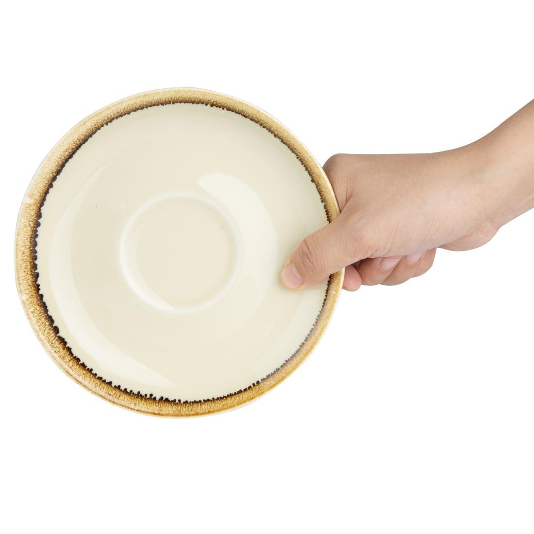 Olympia Kiln Cappuccino Saucer Sandstone 160mm - GP333