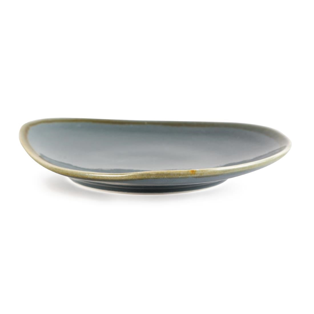 Olympia Kiln Triangular Plate Ocean 280mm - GP343