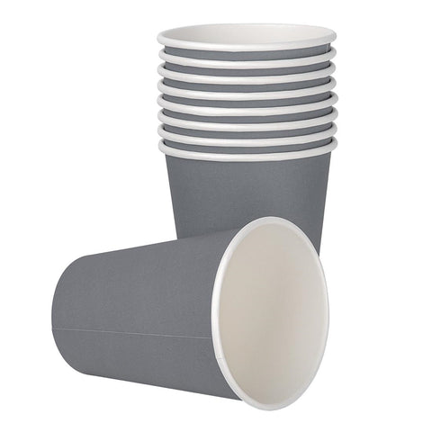 Fiesta Recyclable Takeaway Coffee Cups Single Wall Charcoal 340ml (Pack of 1000) - GP416