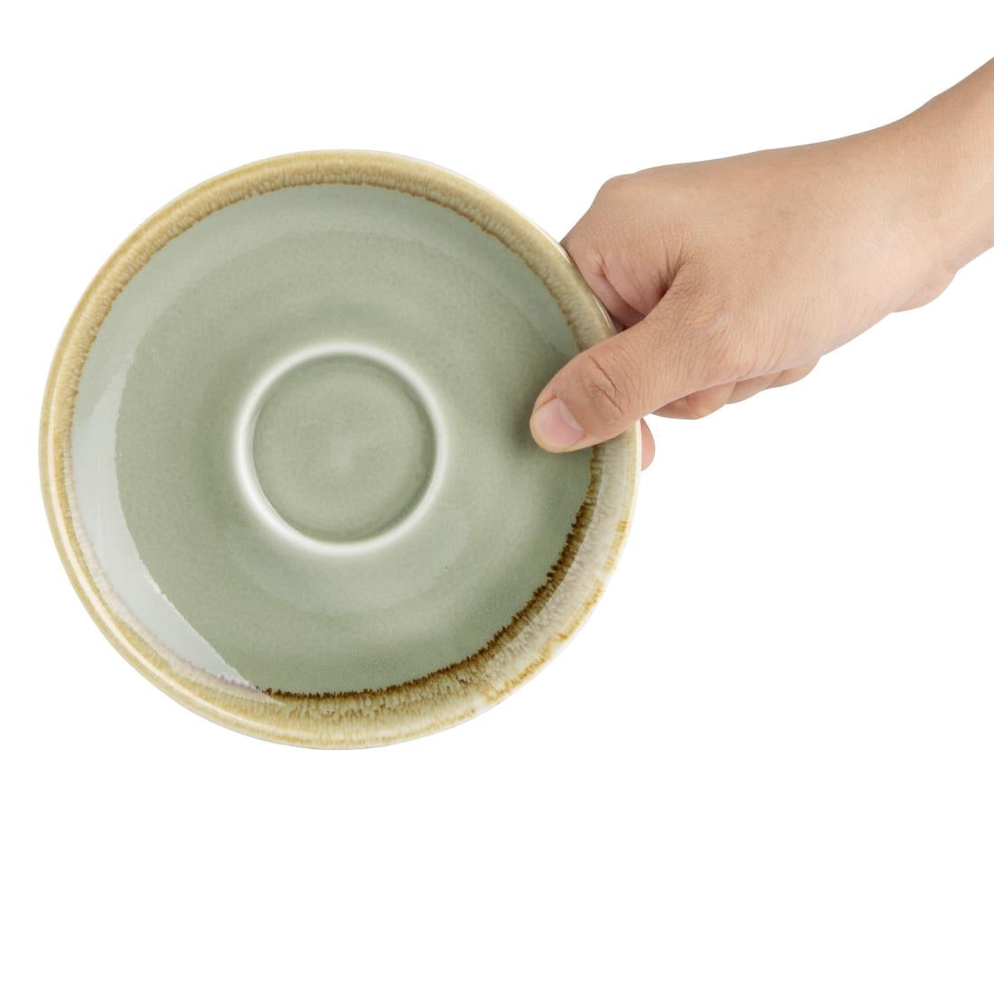 Olympia Kiln Cappuccino Saucer Moss 140mm - GP479