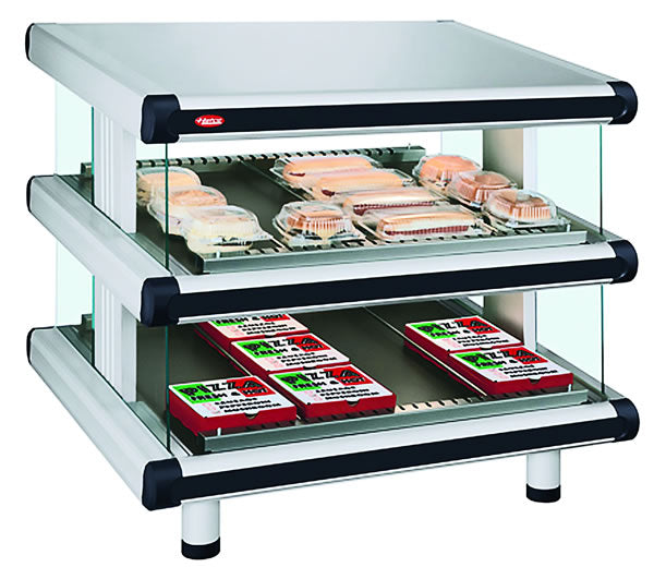 Hatco GR2SDS Slanted Heated Dual Shelf Display Warmer - Designer Series 920mm x 677mm 10amp - GR2SDS-30D
