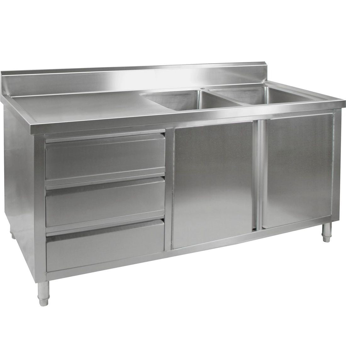 Modular Systems Dsc-2400L-H Kitchen Tidy Cabinet With Double Left Sinks DSC-2400L-H-new