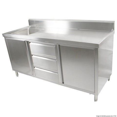 Modular Systems Cabinet With Left Sink SC-7-2100L-H