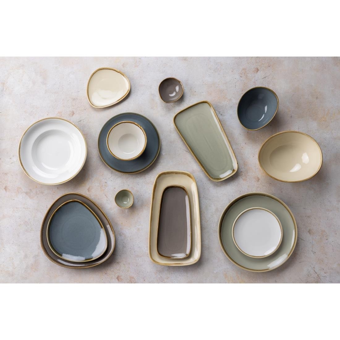 Olympia Kiln Pasta Bowl Chalk 250mm 340ml (Pack of 4) - FB979