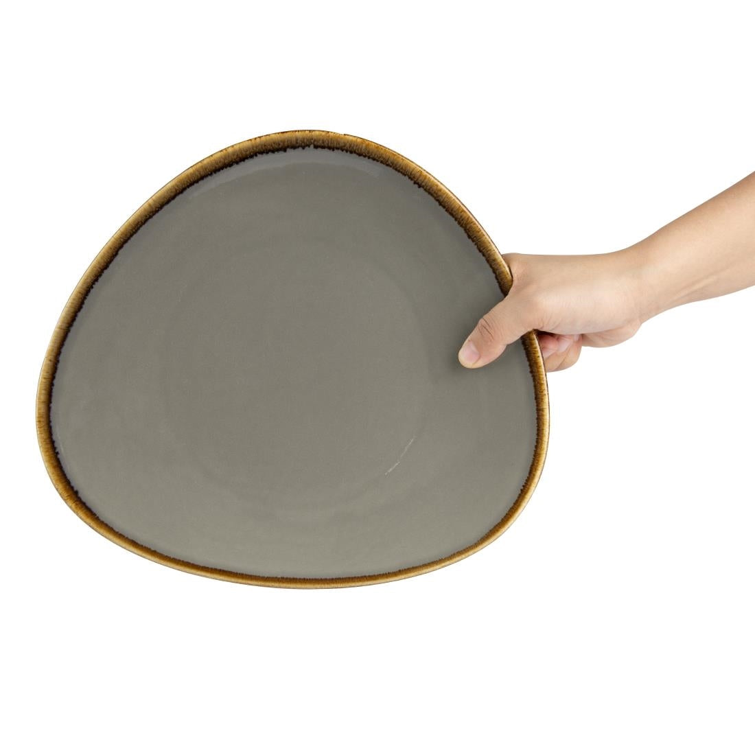 Olympia Kiln Triangular Plate Smoke 280mm - HC385