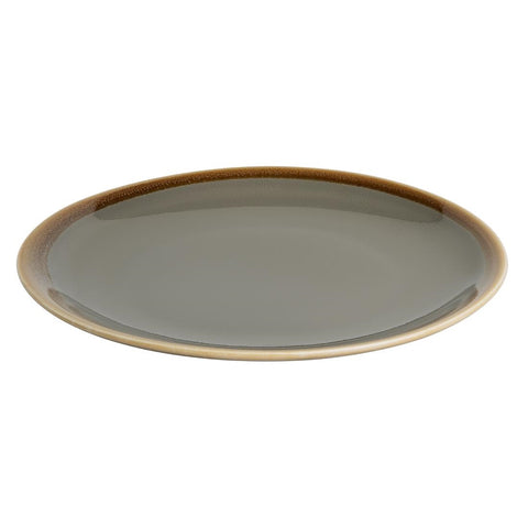 Olympia Kiln Round Coupe Plate Smoke 230mm - HC387