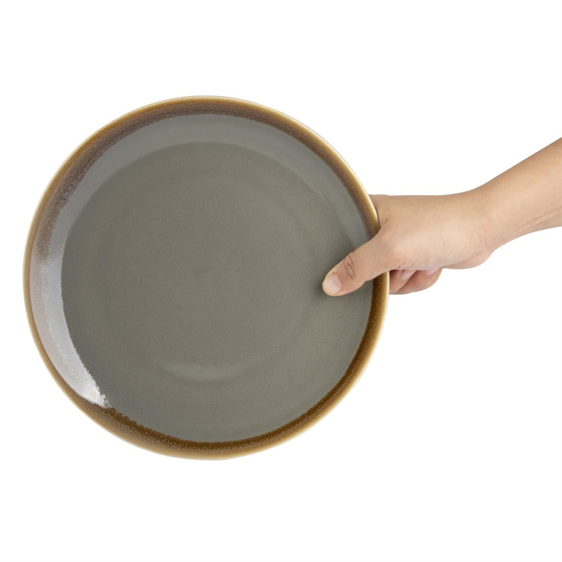 Olympia Kiln Round Coupe Plate Smoke 230mm - HC387