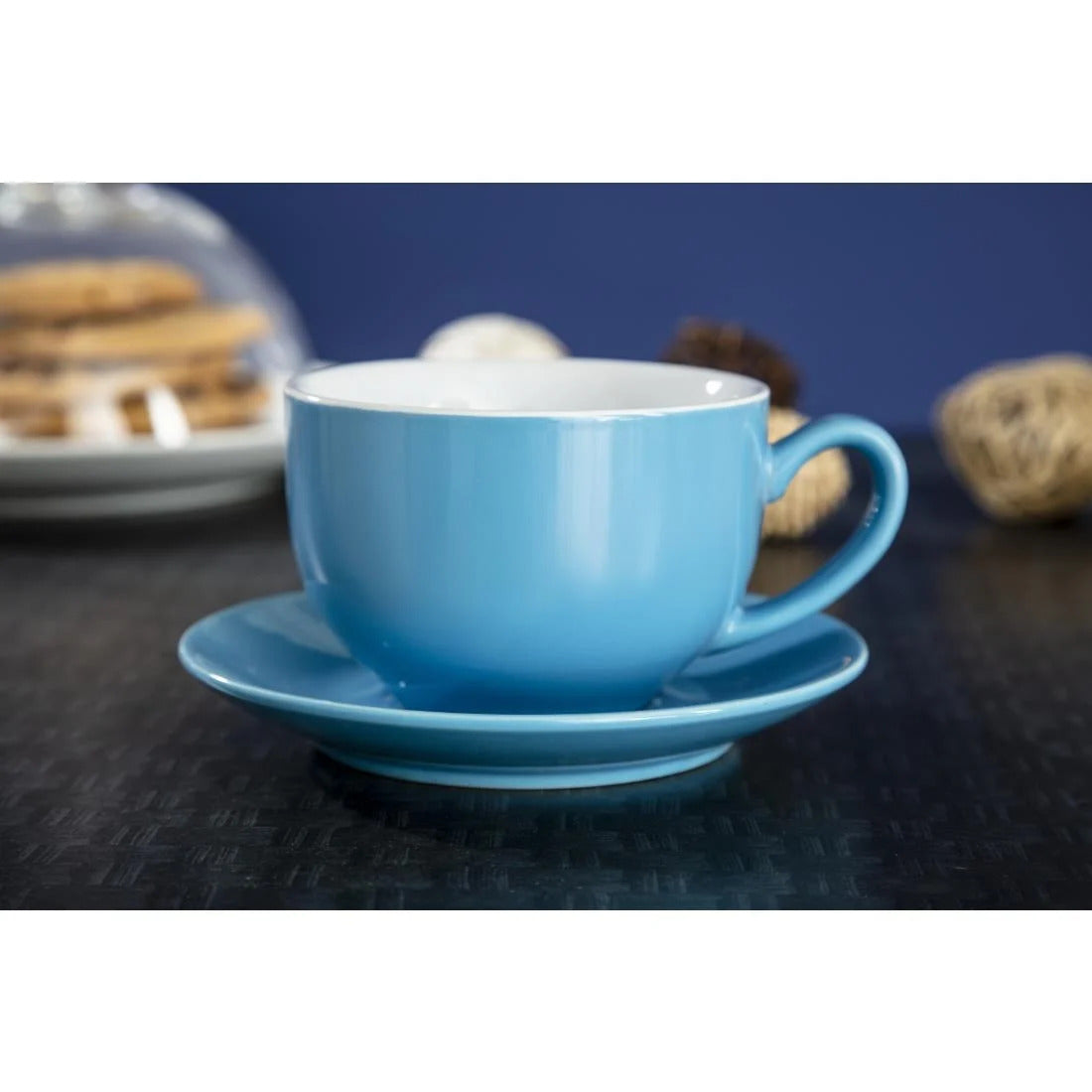 Olympia Cafe Saucer Blue (Fits HC403& HC404) - 158mm (Box 12) - HC407