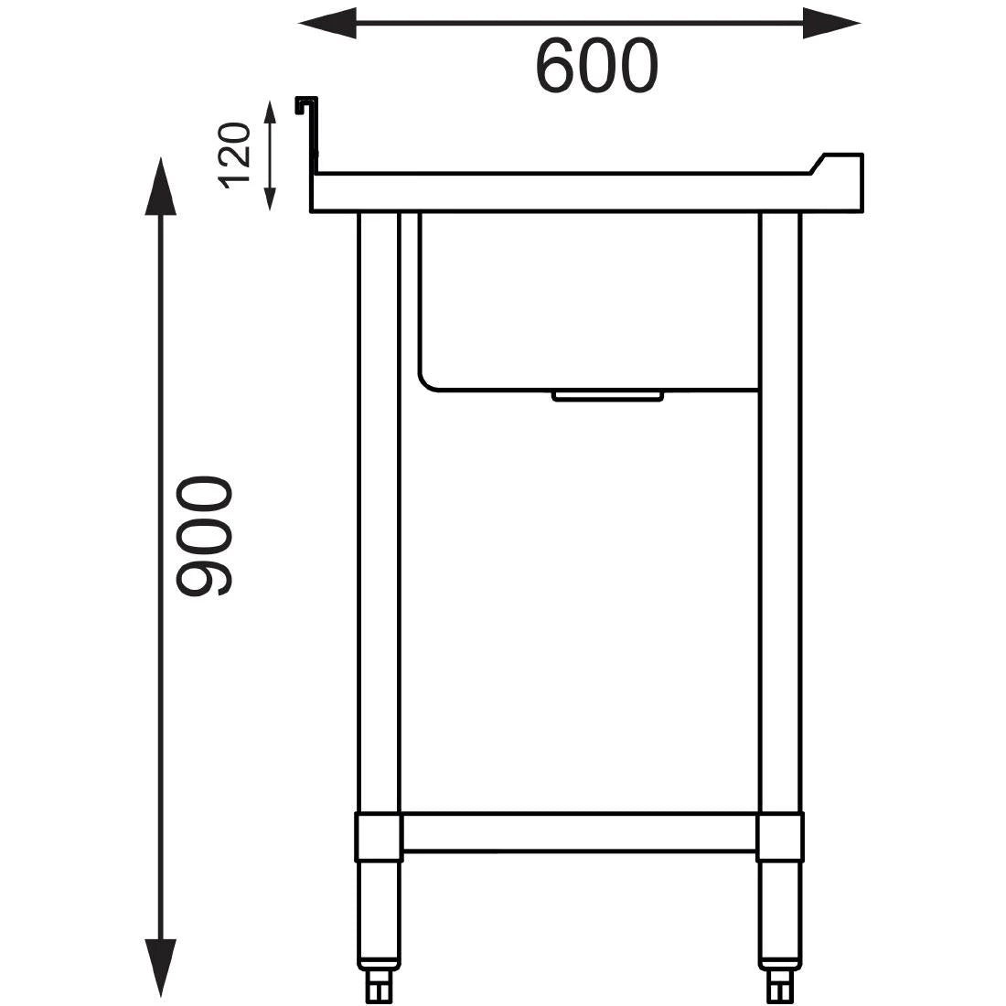 Vogue Single Bowl Sink L/H Drainer