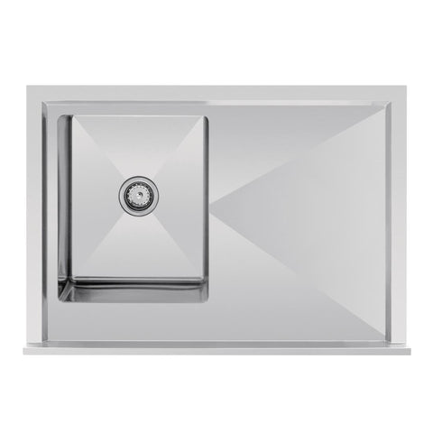 Vogue Single Bowl Sink L/H Drainer - 1000mm x 700mm 90mm Drain - HC913