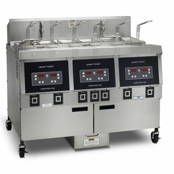 Henny Penny 320 Series Double Well Electric Open Fryer with 8000 Computron - Full/Split