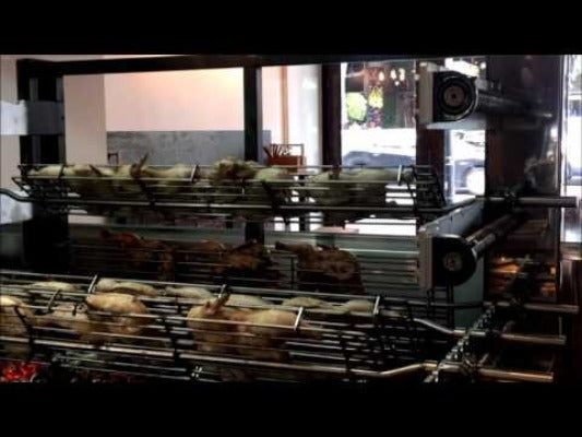 M28C2S 2 Tier Showcooking Charcoal Rotisserie
