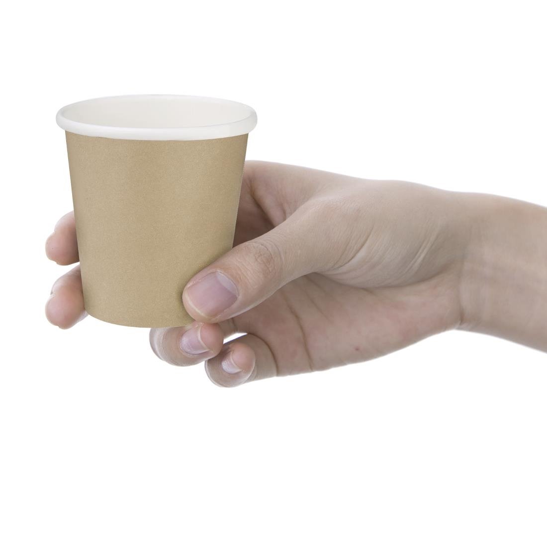 Fiesta Recyclable Hot Cups Single Wall Kraft 177ml (1000 Pack) - HT464