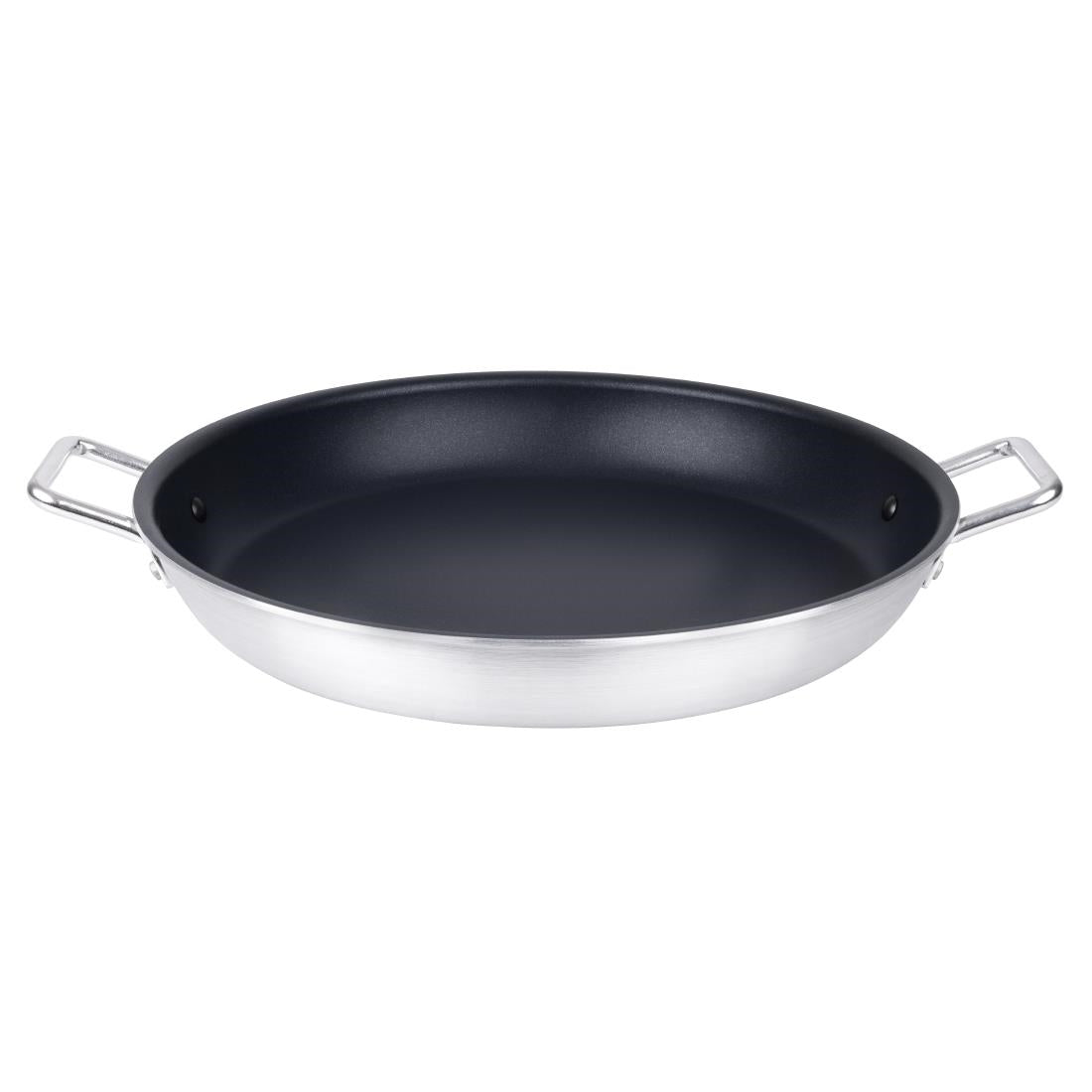 Vogue Aluminium Non-stick Teflon Platinum Plus Paella Pan 450mm - HT991