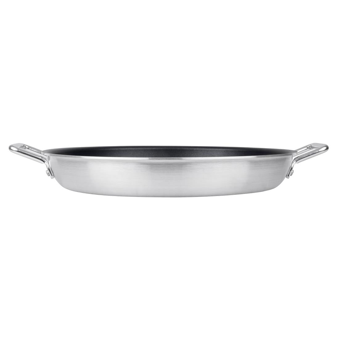 Vogue Aluminium Non-stick Teflon Platinum Plus Paella Pan 450mm - HT991