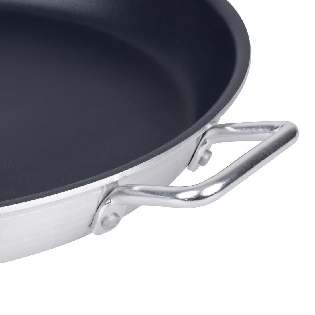 Vogue Aluminium Non-stick Teflon Platinum Plus Paella Pan 450mm - HT991