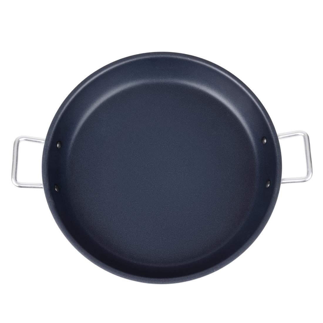 Vogue Aluminium Non-stick Teflon Platinum Plus Paella Pan 450mm - HT991