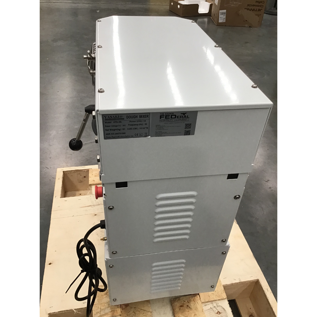CLEARANCE - Yasaki Tilting Head Removable Bowl 20L Spiral Mixer - HTD-20L-NSW2184