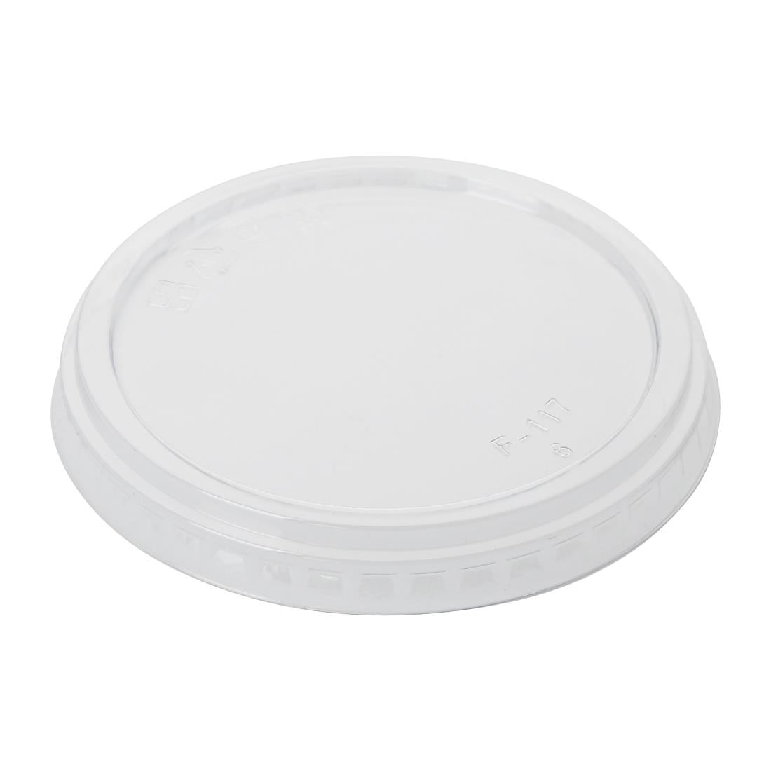 Fiesta Recyclable rPET Flat Lids for Deli Cups 225/340/455ml (300 Pack) - HU069