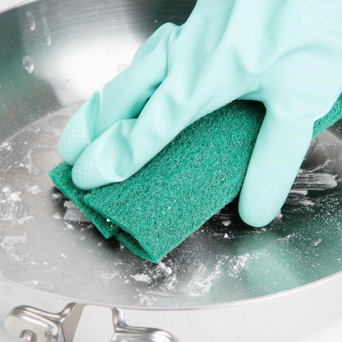 Jantex Green 100% Recycled Scouring Pads 228x152mm (10 pack) - HW010