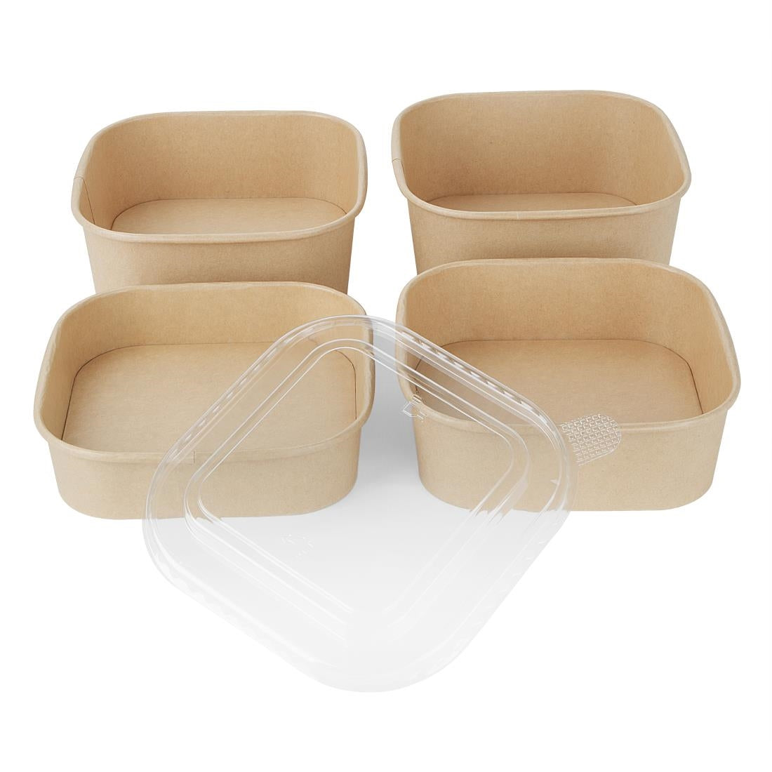 Fiesta Recyclable Square Container Bases 1400ml (300 Pack) - HW018