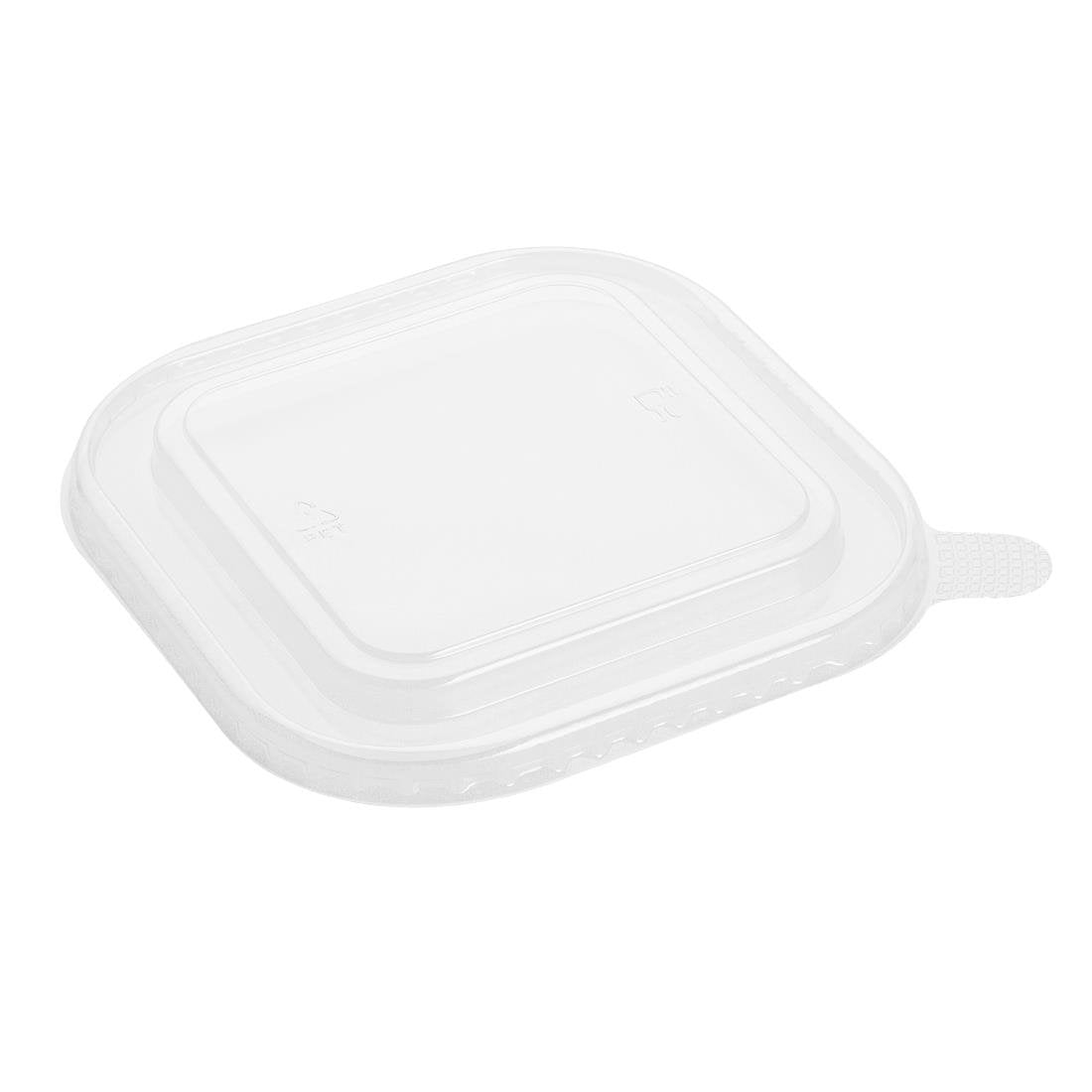 Fiesta Recyclable PET lid for Square Container Bases (300 Pack) - HW019