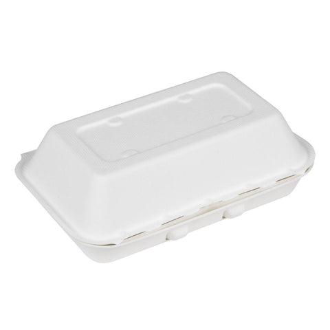 Fiesta Compostable Bagasse Food Containers 245x150mm (200 Pack) - HW020