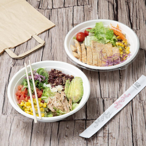 Fiesta Recyclable PET Lids for Poke Bowl Bases 710/946ml (50 Pack) - HW030
