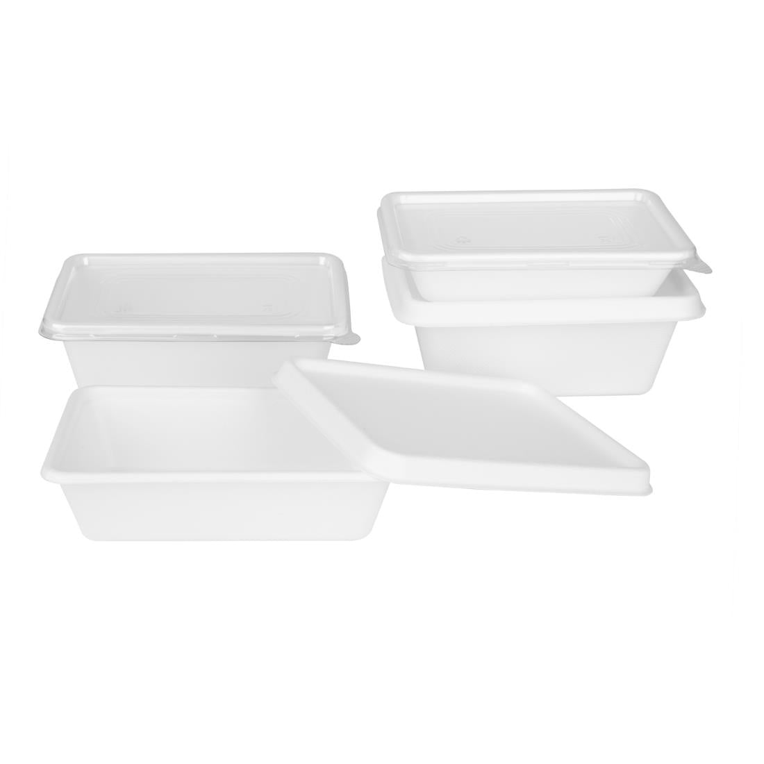 Fiesta Compostable Bagasse Food Container Bases 800ml (100 Pack) - HW035