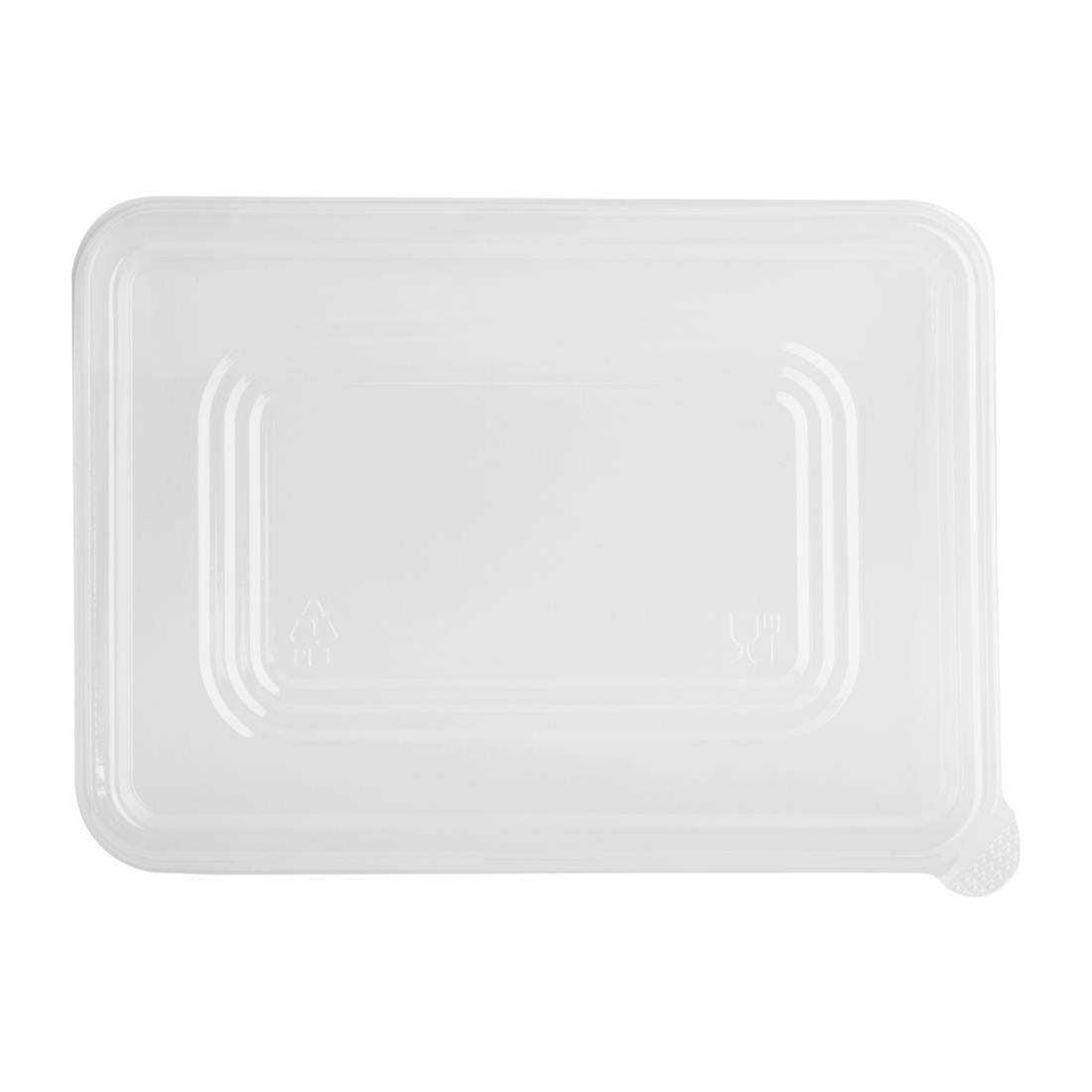 Fiesta Recyclable PET Lids for Bagasse Container Bases (100 Pack) - HW038