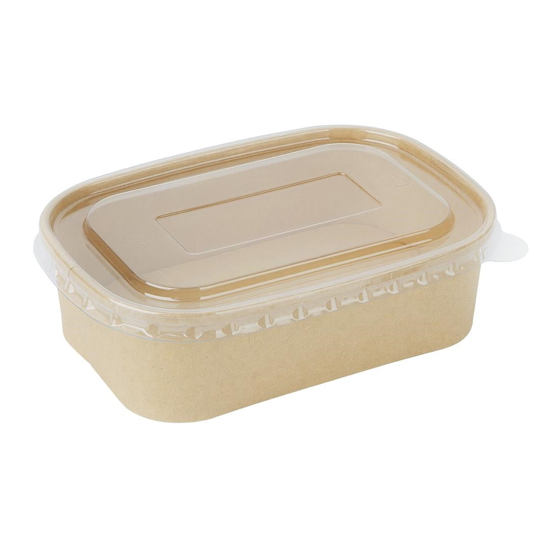 Fiesta Recyclable PET Lids for Rectangular Containers (300 Pack) - HW626