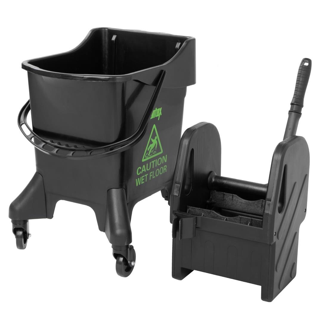 Jantex 21Ltr Tall Mop Bucket and Wringer - Green Print - HW637